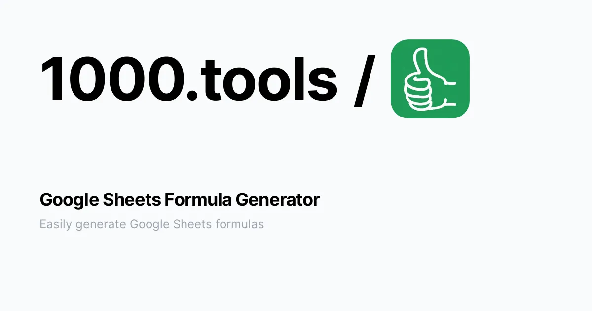 google-sheets-formula-generator