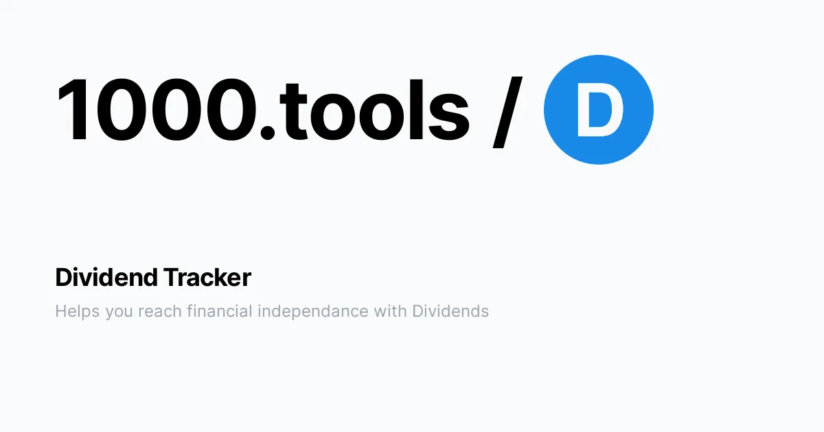 Dividend Tracker
