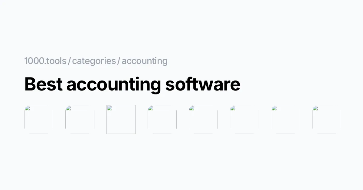 Best accounting software - 1000.tools