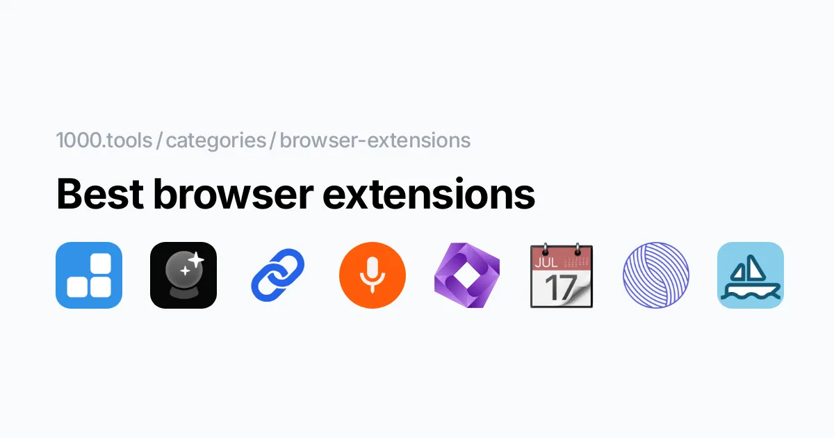 Best Browser Extensions - 1000.tools