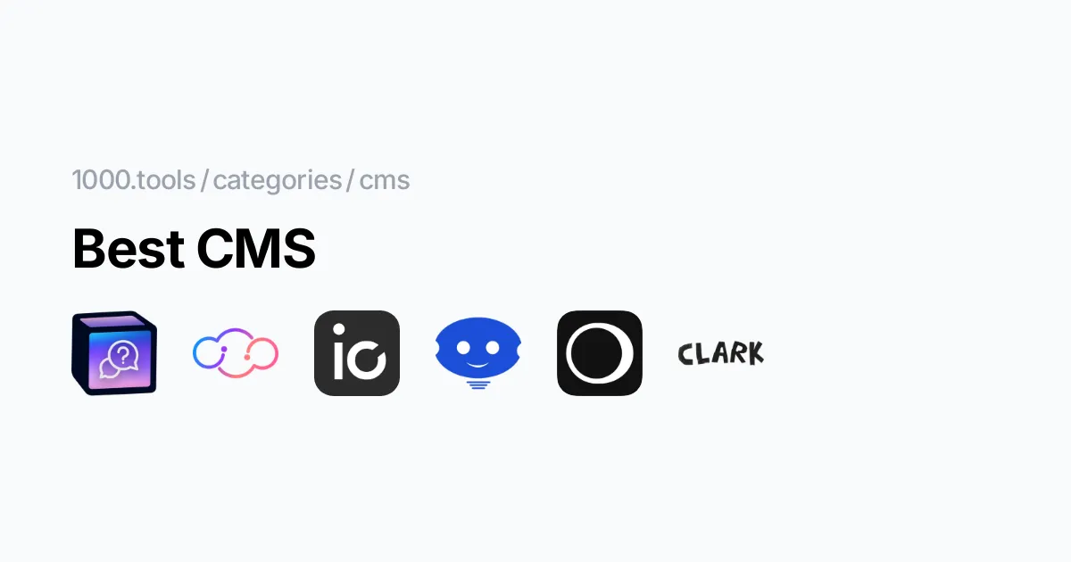 Best CMS - 1000.tools
