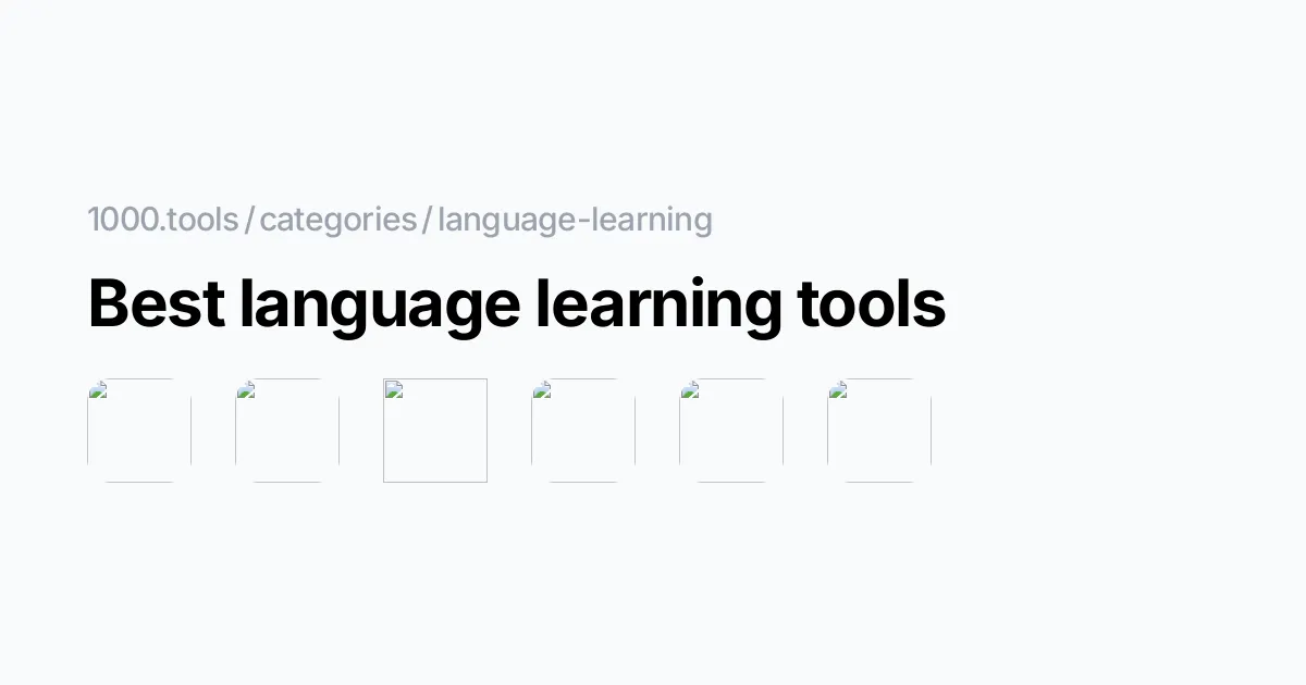 Best Language Learning Tools 1000 Tools